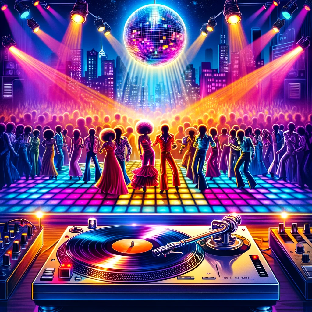 L'energia e l'atmosfera di un club disco degli anni '70, simile al 2001 Odyssey,
